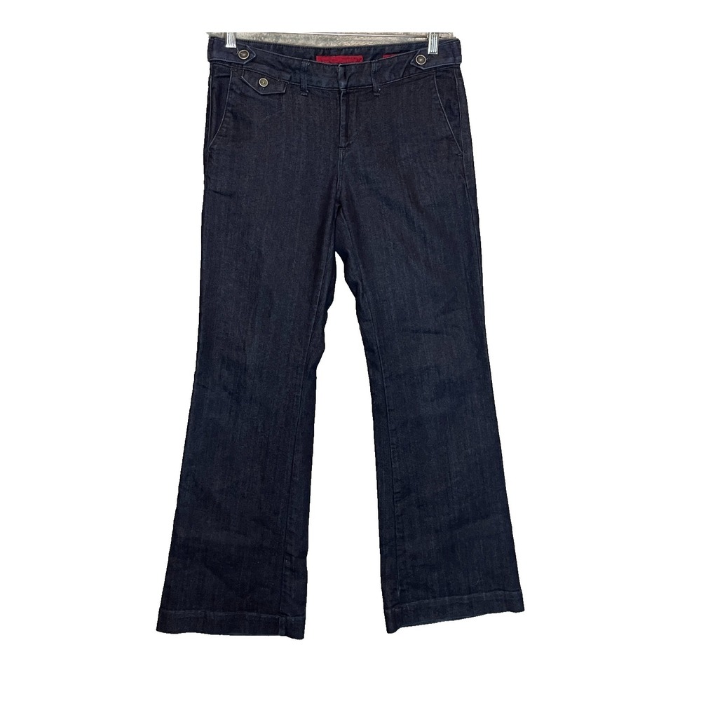 Banana Republic Womens Size 29 Y2K Dark Wash Stretch Flare Trouser Denim Jean